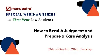 How to Read a Judgment & Prepare a Case Analysis