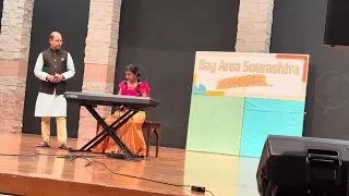 Dad and daughter piano and singing performance
