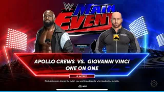 WWE 2K24: Main Event: Apollo Crews Vs Giovanni Vinci