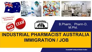 INDUSTRIAL PHARMACIST AUSTRALIA IMMIGRATION / JOB 2023