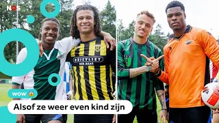Voetballers van Oranje trainen in shirt van hun jeugdclub