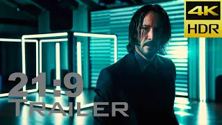 [21:9] John Wick 4 (2023) Ultrawide 4K HDR Trailer (Upscaled) | UltrawideVideos