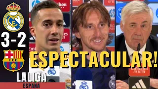 El Madrid SENTENCIA La Liga! L.VÁZQUEZ, MODRIC, ANCELOTTI Rueda de Prensa| REAL MADRID 3-2 BARCELONA