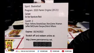 !! 1/1 !! 2020/21 Panini Origins Basketball Card Box Break #5085 #nba P2J Sports Cards #rookie