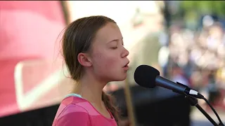 Greta Thunberg at the Global Climate Strike in New York City