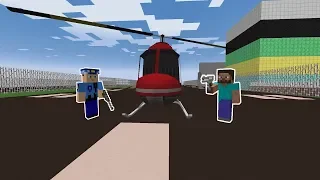 KÖTÜ ADAMLAR HELİKOPTER İLE KAÇIYOR! 😱 - Minecraft