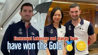 Emmanuel Lebesson and Jianan Yuan won their first title in mixed doubles at European championships