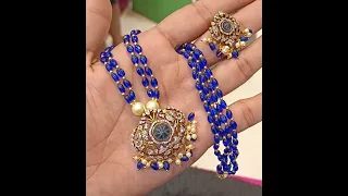 Latest Collection||Victoria polish||Real Monalisa Beads Collection||Pearls Chokers||Janvi Exclusive