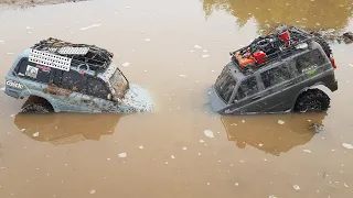 UAZ Patriot vs Land Cruiser 80 ... Find out who is cooler! RC OFFroad 4x4
