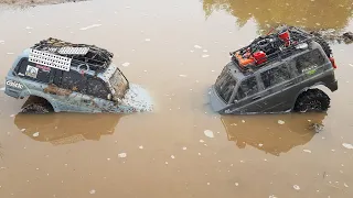 УАЗ Патриот против Land Cruiser 80 ... Выясняем кто круче! RC OFFroad 4x4