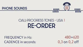 Re-order tone (USA 1). Call-progress tones. Phone sounds. Sound effects. SFX