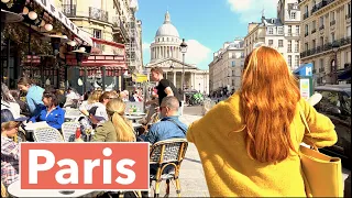 Paris France, HDR walking Tour - Luxembourg Gardens, Pantheon - 4K HDR 60 fps