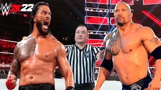 Roman Reigns vs The Rock (WWE 2K22)