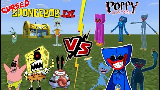 Spongebob.EXE VS Huggy Wuggy Poppy Play Time [Minecraft PE]
