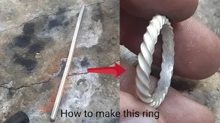 Square full twist silver  ring | how to make this ring | Jewelery making