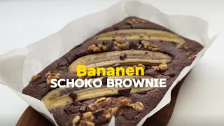 Bananen Schokoladen Brownie Blitzschnelles Schokoladenkuchen Rezept, Schokokuchen