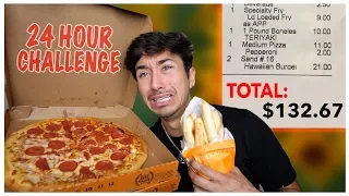 Letting The Person in Front of Me DECIDE What I Eat for 24 HOURS! (Insane Food Challenge)