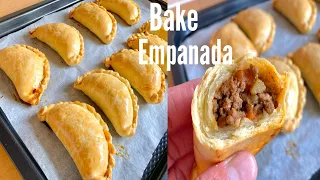The Best and delicious Bake Empanada with Flaky Empanada dough/Beef Empanada recipe