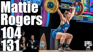 Mattie Rogers (69kg USA) 104kg Snatch 131kg Clean and Jerk - 2017 weightlifting world championship