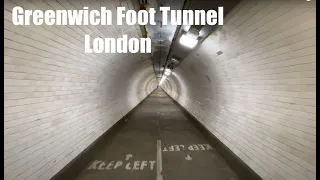 Greenwich Foot Tunnel under the River Thames - London Walk - 4K