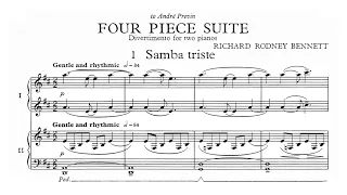 [Score] Four Piece Suite (Divertimento for 2 pianos) - Richard Rodney Bennett