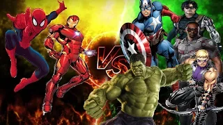 Spider Man & Iron Man Vs The Hulk Captain Winter Soldier Hawkeye Flocon