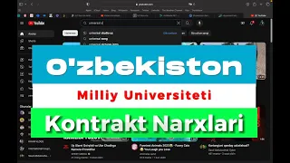 O'zbekiston Milliy Universiteti Kontrakt narxlari 2023 2024