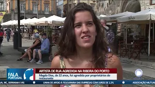 Artista de rua agredida na ribeira do Porto