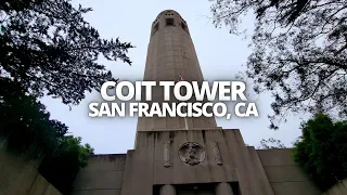 Exploring Coit Tower in San Francisco, California USA Walking Tour #coittower #telegraphhill #coit