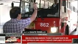 Tatlong bus ng Don Mariano Transit, dinala sa LTO para sa road worthiness inspection