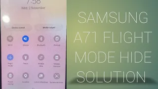 Samsung a71 no service issue auto flight mode hide solution