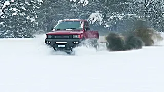 Diesel Toyota Pickup Crazy Power In The Snow