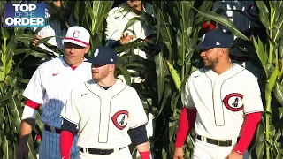 Ken Griffey Jr. and Sr. share a special moment at Field of Dreams, Cubs hold off the Reds