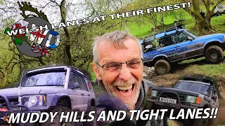 DO THE ROOF RACKS SURVIVE? | steep muddy climbs | DISCOVERY 2 POPCORN | Welsh Lanes | 4WDUK