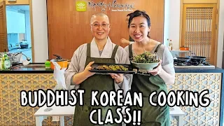 KOREAN TEMPLE FOOD COOKING CLASS | BUDDHIST + VEGAN