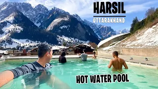 hot spring water in Harsil Valley 😍 Uttarakhand snowfall | Dehradun to harsil valley | Travel Bug