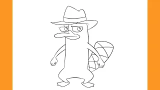 How to Draw AGENT P (Perry the Platypus) | Phineas and Ferb