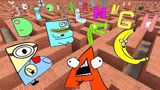 DESTROY ALL VERSION OF 3D ALPHABET LORE FAMILY in BIG MAZE - Garry's Mod!!!???