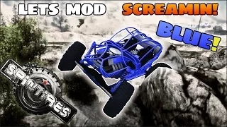Lets Mod Spintires - Screamin Blue! Crawls EVERYTHING! - Link in the description!
