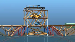 Using Multi-Leveled Bridges to Sort Cars in Poly Bridge 2