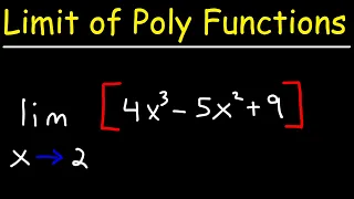 How To Find The Limit of a Polynomial Function - Calculus