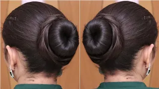 Wonderful ! Very Easy Bun Hairstyle Without Clutcher | Cute Hairstyle Girl LongHair | Juda Hairstyle