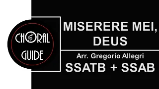 Miserere Mei, Deus - SSATB | G Allegri