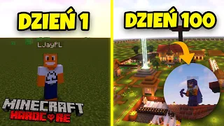 Przeżyłem 100 DNI na świecie SUPERFLAT w Minecraft HARDCORE!