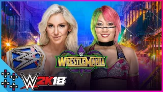 WrestleMania 34: Asuka vs. Charlotte Flair - SmackDown Women's Title Match - WWE 2K18 Match Sims