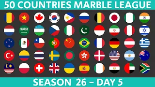 50 Countries Marble Race League Season 26 Day 5/10 Marble Race in Algodoo