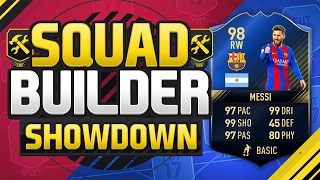 FIFA 17 SQUAD BUILDER SHOWDOWN!!! 98 RATED LIONEL MESSI!!! Team Of The Year Messi Squad Duel