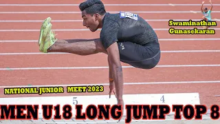 Men's U18 Long Jump Final || Junior National 2023 Tamil Nadu