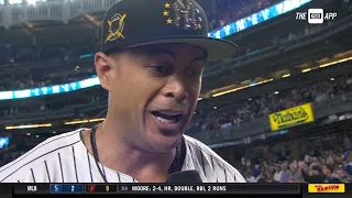 Giancarlo Stanton after a huge night