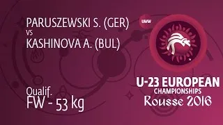 Qual. FW - 53 kg: S. PARUSZEWSKI (GER) df. A. KASHINOVA (BUL), 8-0